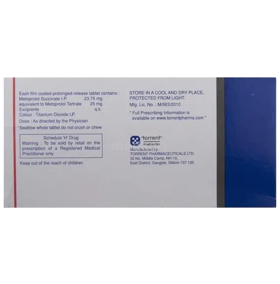 metocard xl 25mg tablet 10's